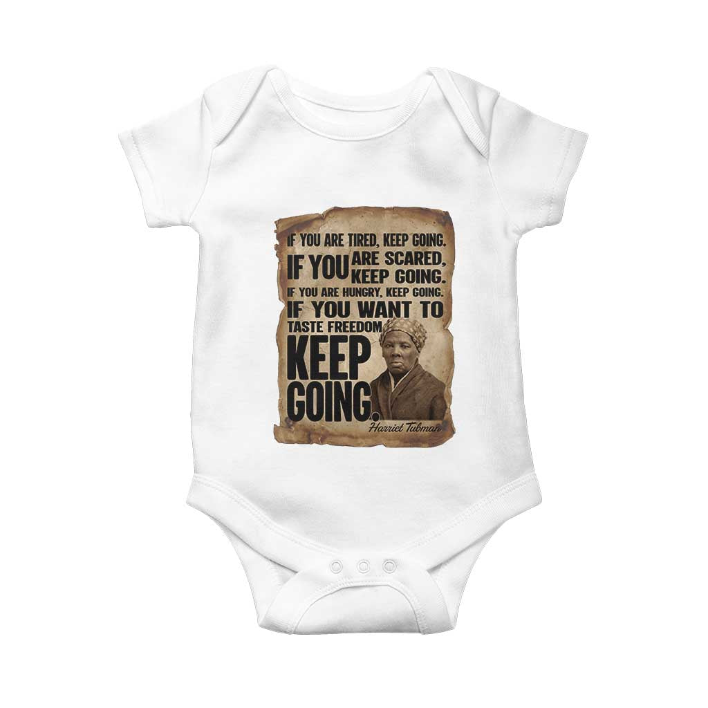 Harriet Tubman Quote Baby Onesie Black History African American TS14 White Print Your Wear