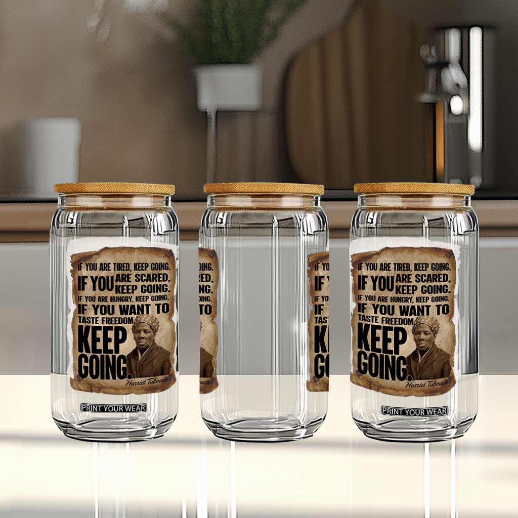 Harriet Tubman Quote Glass Can Black History African American TS14 Print Your Wear