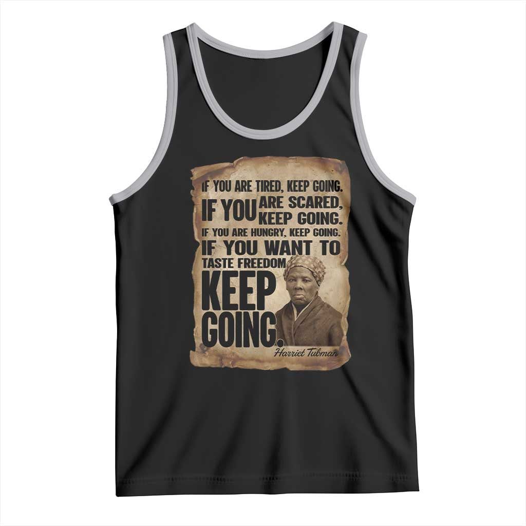 Harriet Tubman Quote Tank Top Black History African American TS14 Black Athletic Heather Print Your Wear