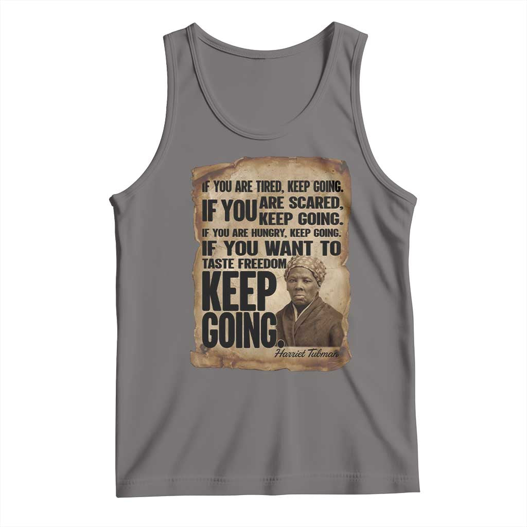 Harriet Tubman Quote Tank Top Black History African American TS14 Deep Heather Print Your Wear
