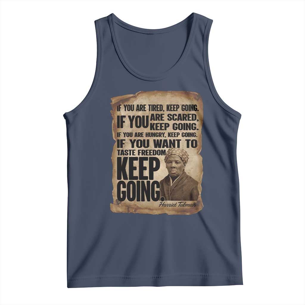 Harriet Tubman Quote Tank Top Black History African American TS14 Navy Print Your Wear