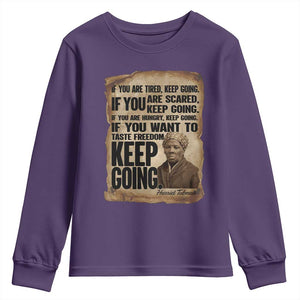 Harriet Tubman Quote Youth Sweatshirt Black History African American TS14 Purple Print Your Wear
