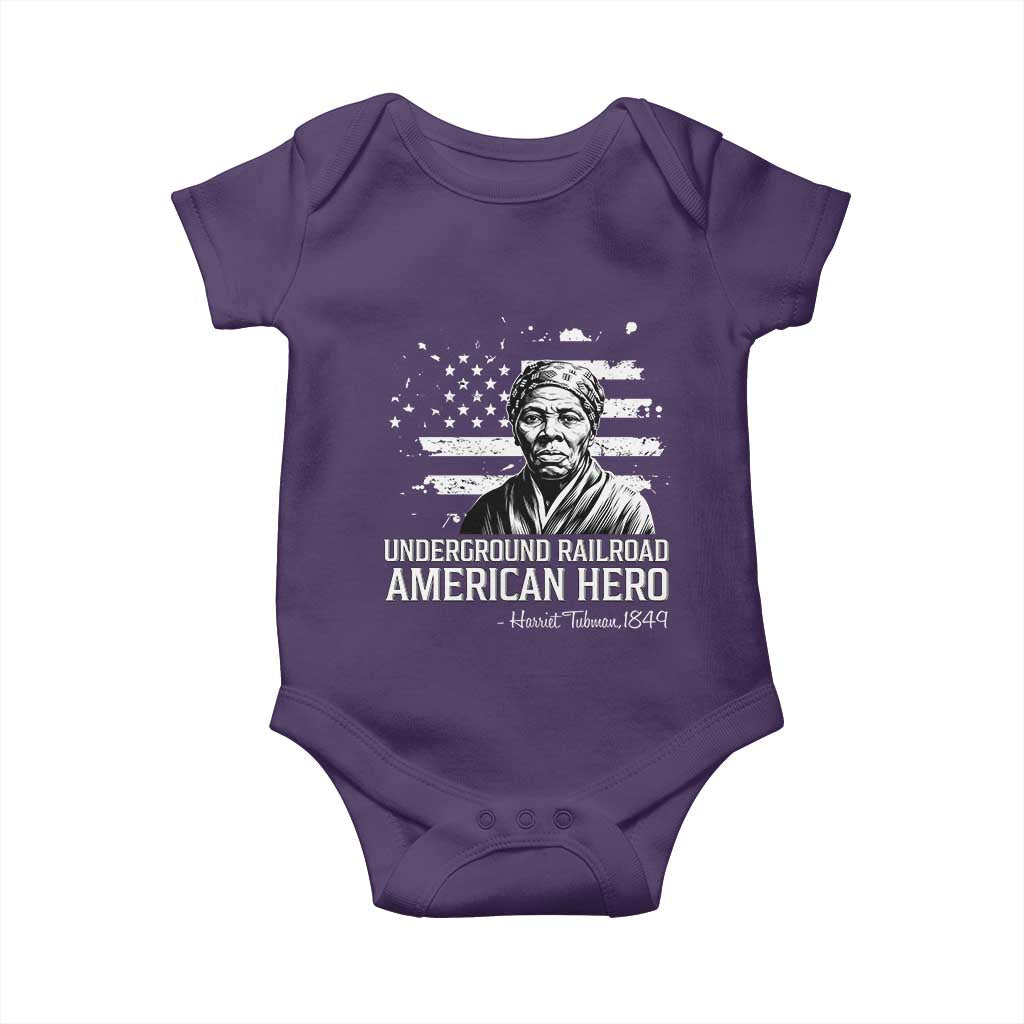 Harriet Tubman Baby Onesie Underground Railroad American Hero History TS14 Purple Print Your Wear
