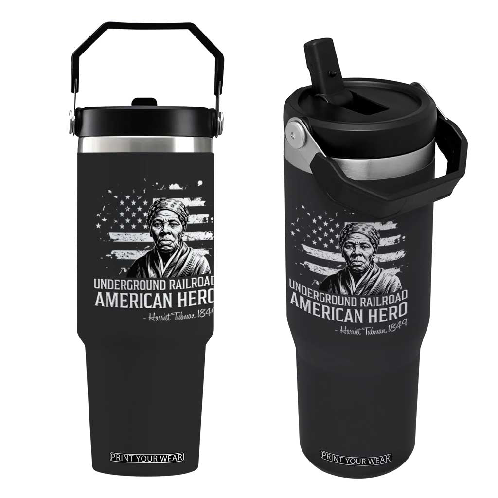 Harriet Tubman Flip Straw Tumbler Underground Railroad American Hero History TS14 One Size: 30 oz Black Print Your Wear