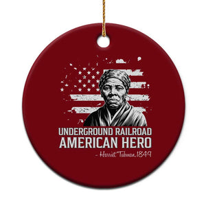 Harriet Tubman Ceramic Ornament Underground Railroad American Hero History TS14 1pc Red Print Your Wear