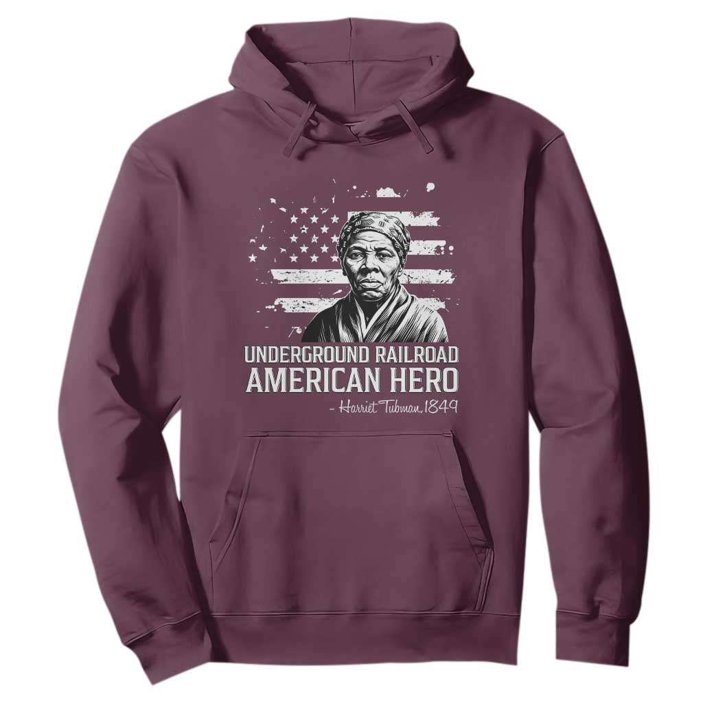 Harriet Tubman Hoodie Underground Railroad American Hero History TS14 Maroon Print Your Wear