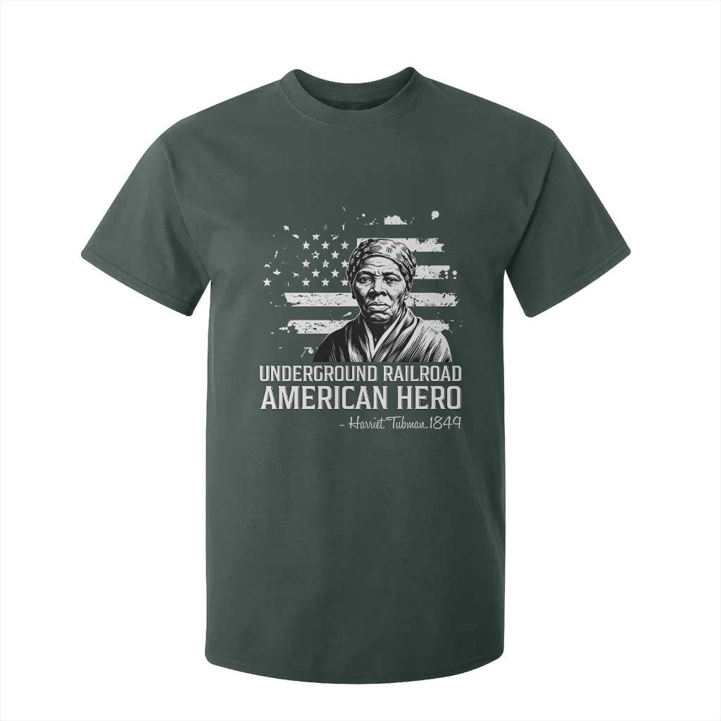 Harriet Tubman T Shirt For Kid Underground Railroad American Hero History TS14 Dark Forest Green Print Your Wear