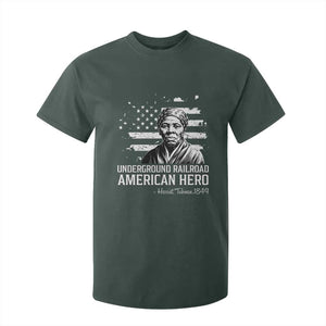 Harriet Tubman T Shirt For Kid Underground Railroad American Hero History TS14 Dark Forest Green Print Your Wear