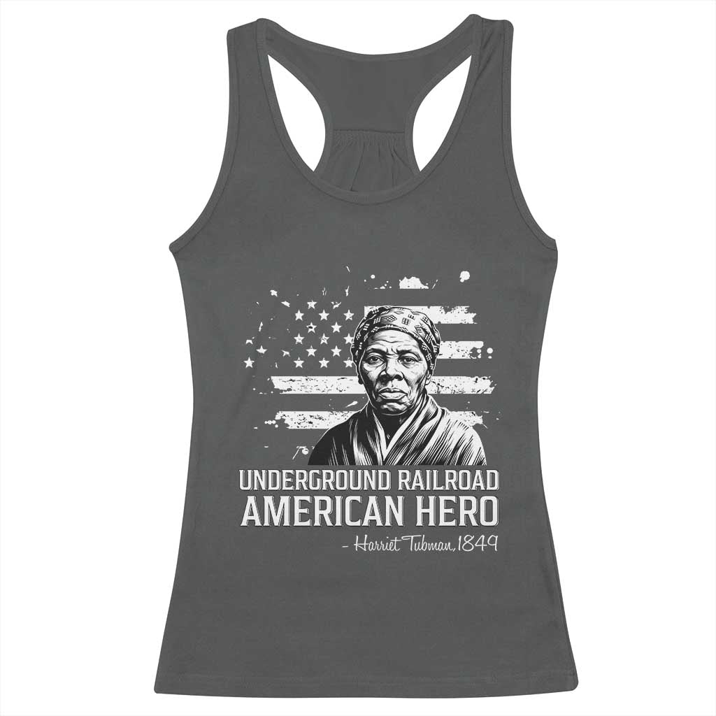 Harriet Tubman Racerback Tank Top Underground Railroad American Hero History TS14 Dark Heather Print Your Wear