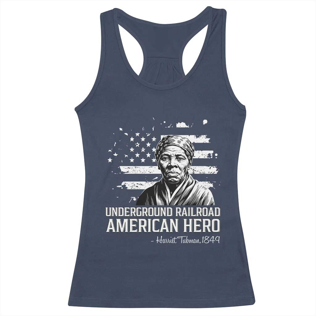 Harriet Tubman Racerback Tank Top Underground Railroad American Hero History TS14 Navy Print Your Wear