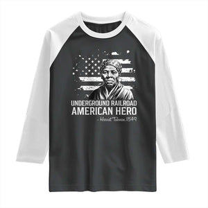 Harriet Tubman Raglan Shirt Underground Railroad American Hero History TS14 Black White Print Your Wear