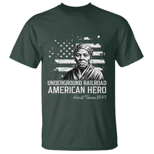 Harriet Tubman T Shirt Underground Railroad American Hero History TS14 Dark Forest Green Print Your Wear