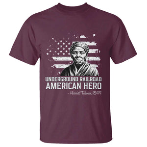 Harriet Tubman T Shirt Underground Railroad American Hero History TS14 Maroon Print Your Wear