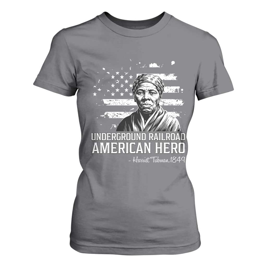 Harriet Tubman T Shirt For Women Underground Railroad American Hero History TS14 Charcoal Print Your Wear