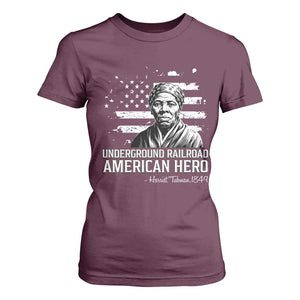 Harriet Tubman T Shirt For Women Underground Railroad American Hero History TS14 Maroon Print Your Wear