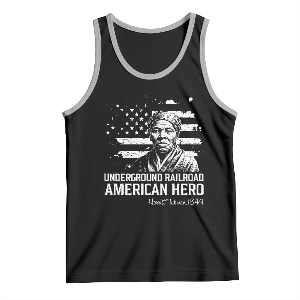 Harriet Tubman Tank Top Underground Railroad American Hero History TS14 Black Athletic Heather Print Your Wear