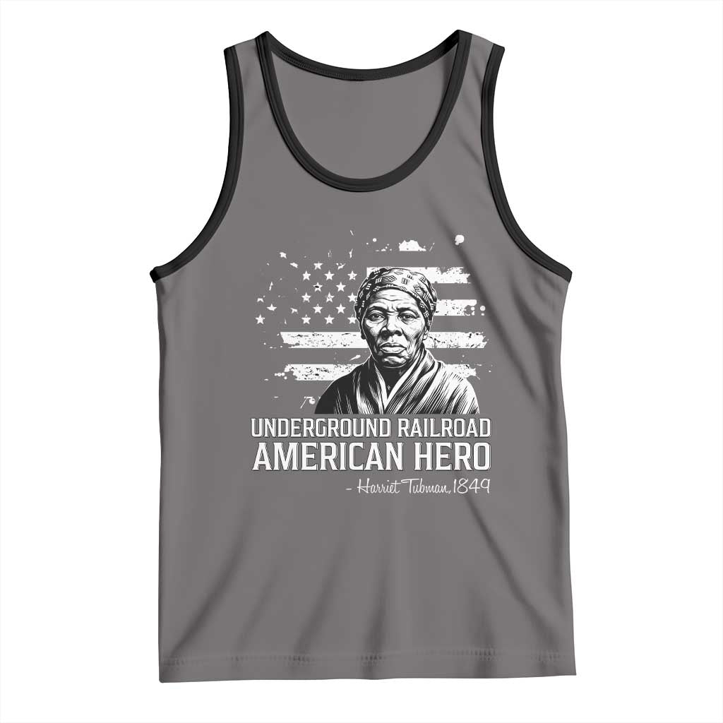 Harriet Tubman Tank Top Underground Railroad American Hero History TS14 Deep Heather Black Print Your Wear