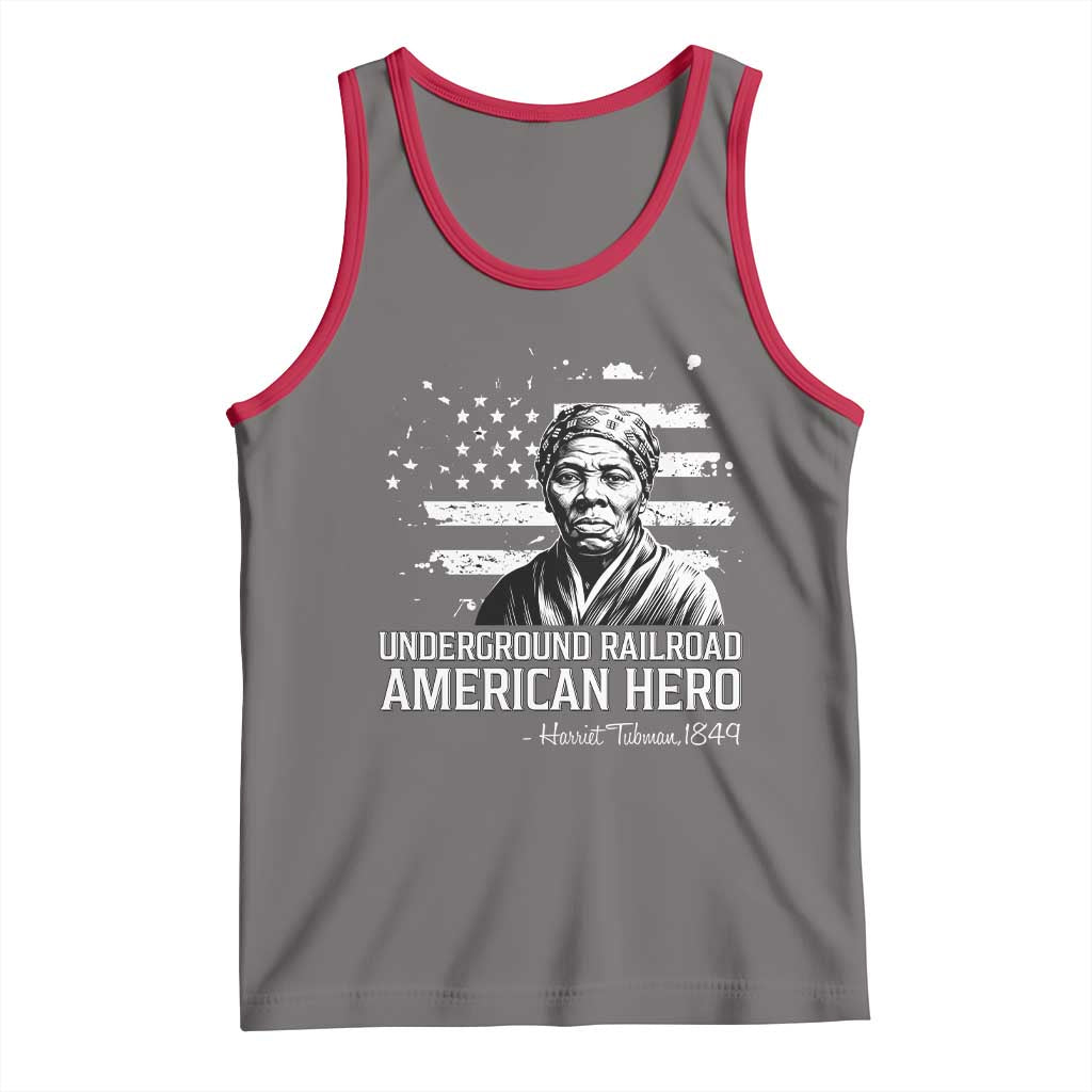Harriet Tubman Tank Top Underground Railroad American Hero History TS14 Deep Heather Red Print Your Wear