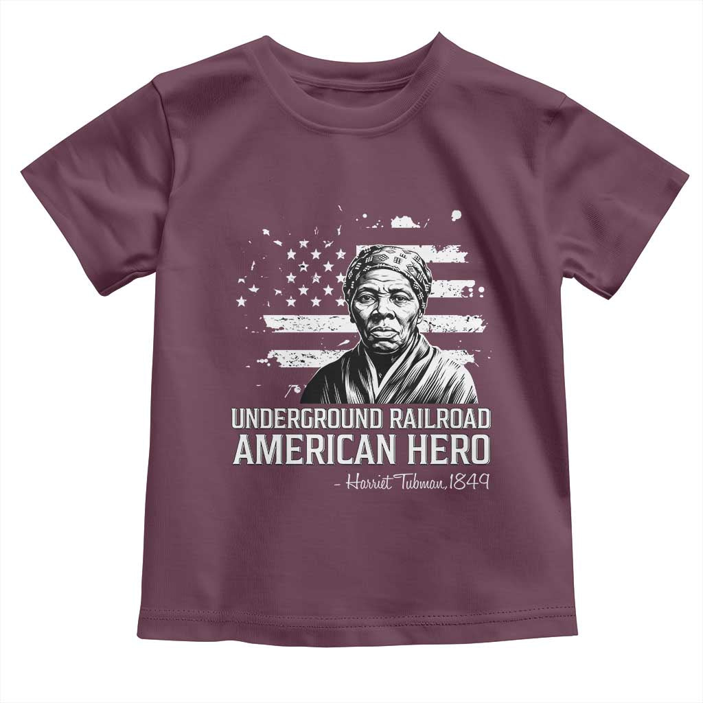 Harriet Tubman Toddler T Shirt Underground Railroad American Hero History TS14 Maroon Print Your Wear