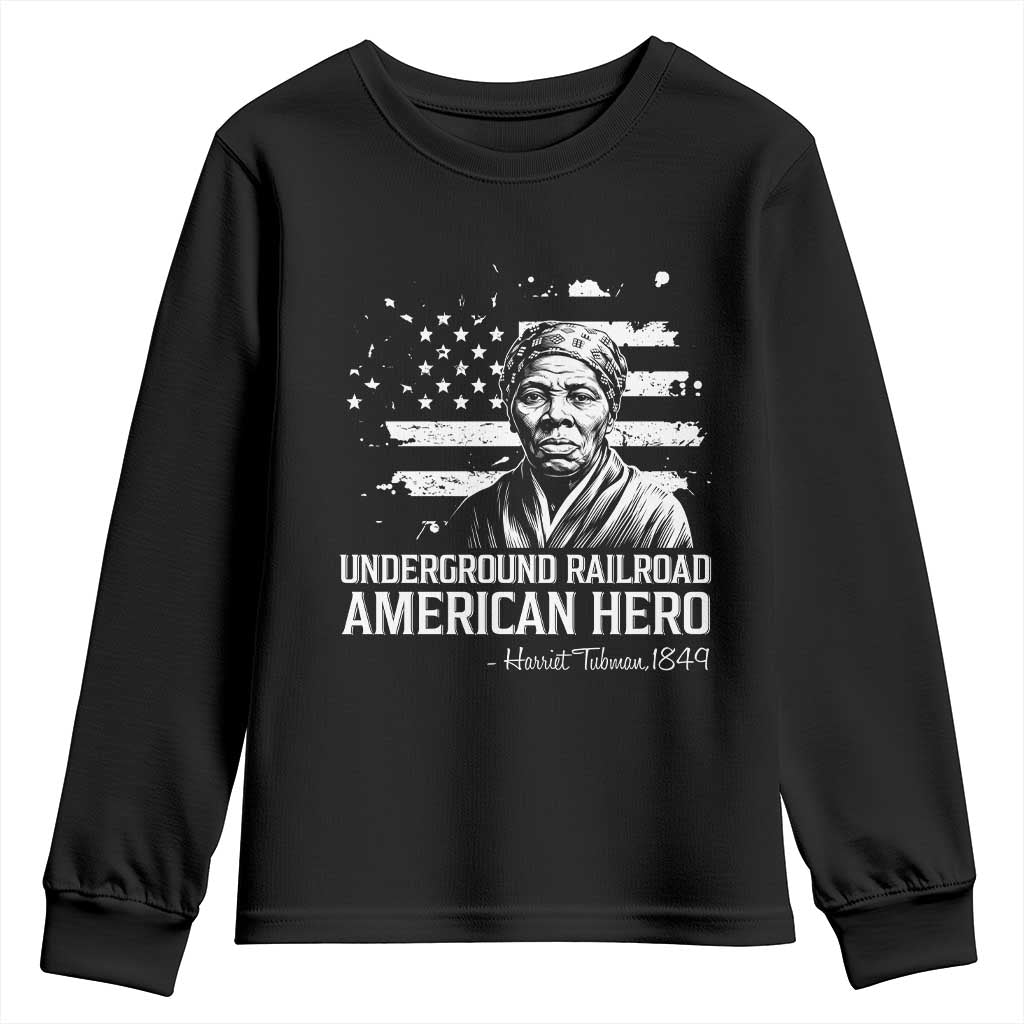 Harriet Tubman Youth Sweatshirt Underground Railroad American Hero History TS14 Black Print Your Wear