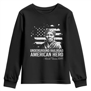 Harriet Tubman Youth Sweatshirt Underground Railroad American Hero History TS14 Black Print Your Wear