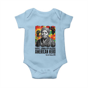 Harriet Tubman Black History Month Baby Onesie Underground Railroad American Hero History TS14 Light Blue Print Your Wear