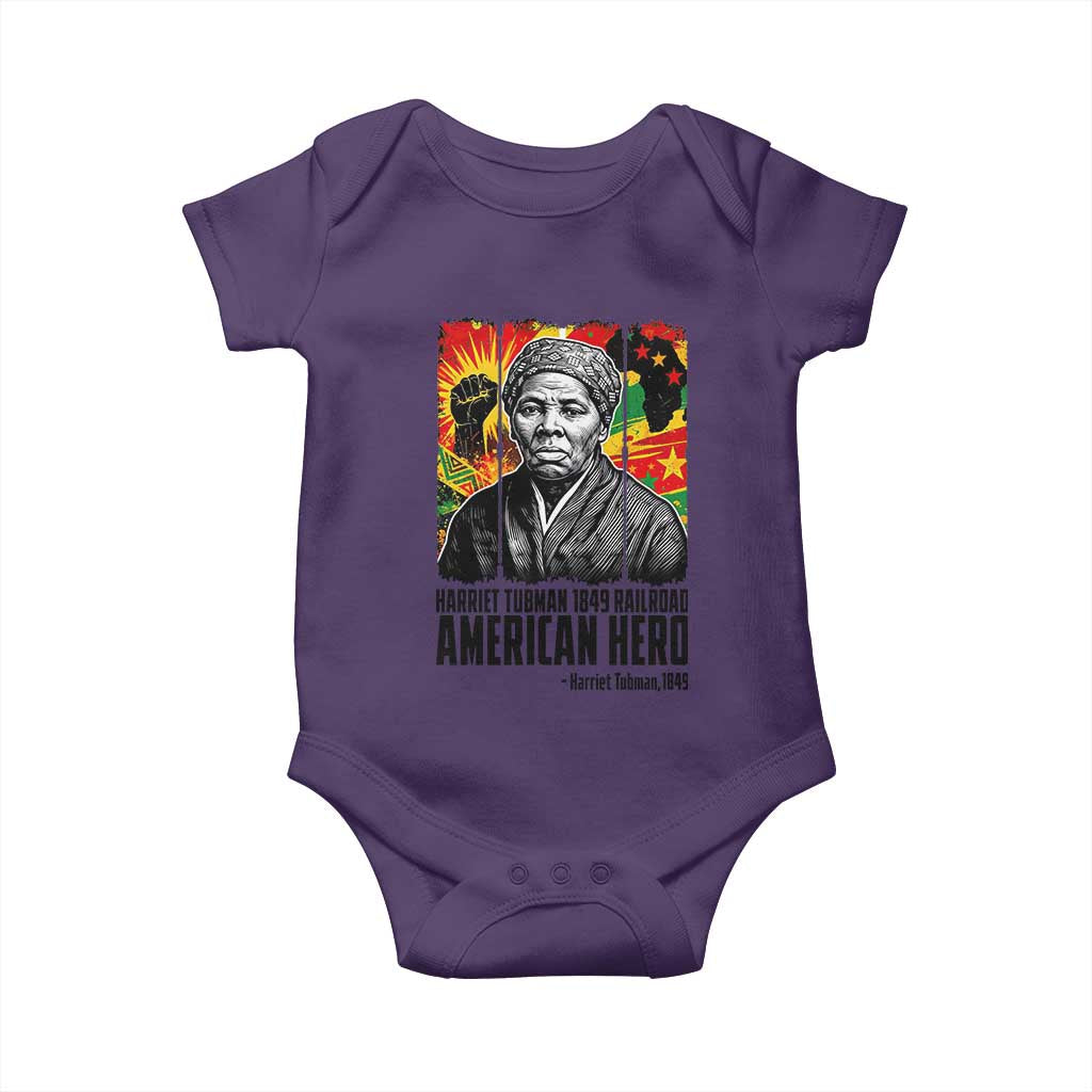 Harriet Tubman Black History Month Baby Onesie Underground Railroad American Hero History TS14 Purple Print Your Wear