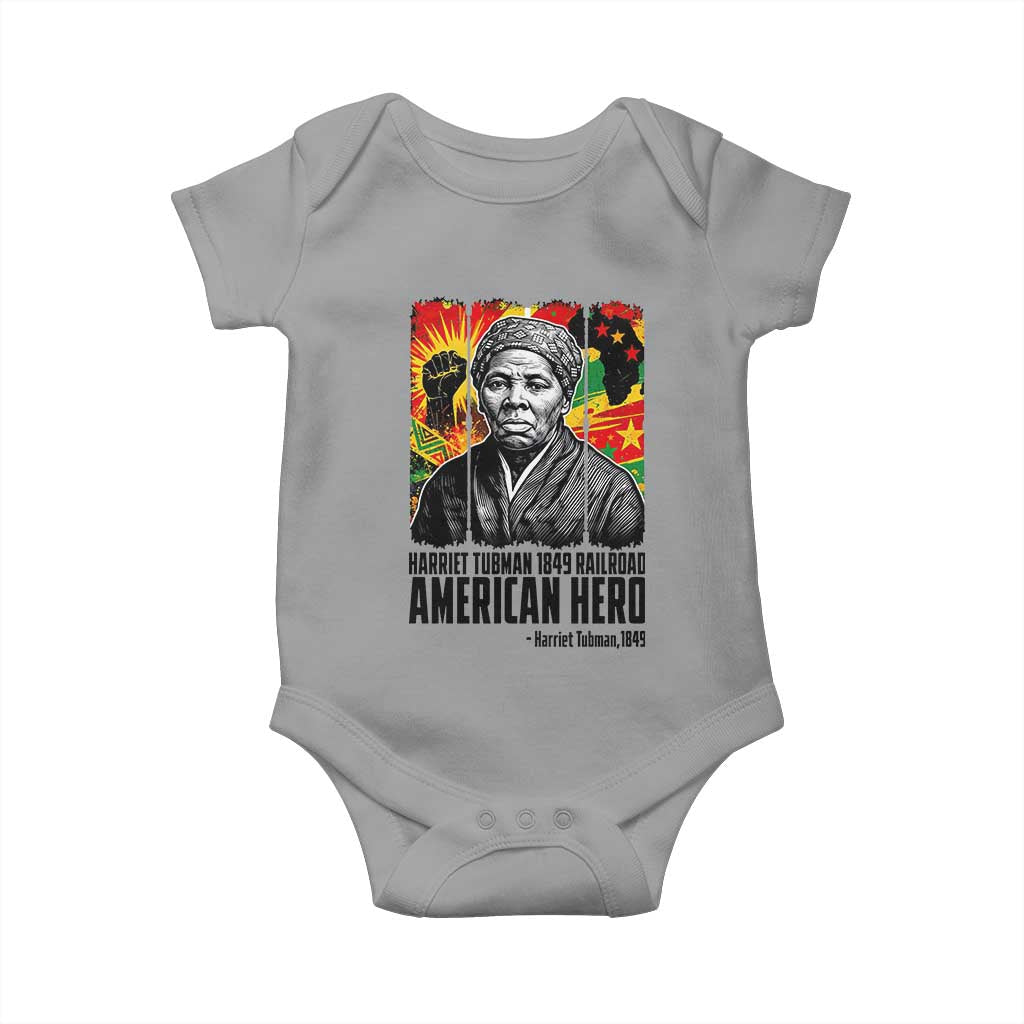 Harriet Tubman Black History Month Baby Onesie Underground Railroad American Hero History TS14 Sport Gray Print Your Wear