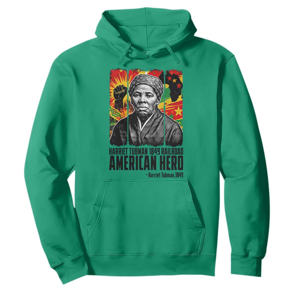 Harriet Tubman Black History Month Hoodie Underground Railroad American Hero History TS14 Irish Green Print Your Wear