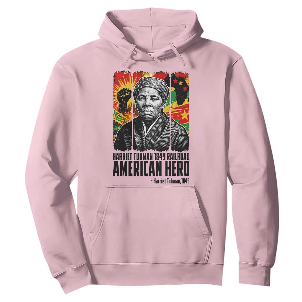 Harriet Tubman Black History Month Hoodie Underground Railroad American Hero History TS14 Light Pink Print Your Wear