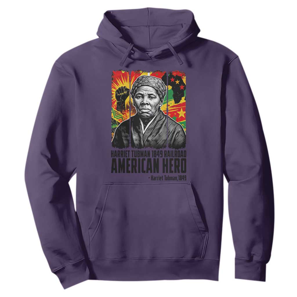 Harriet Tubman Black History Month Hoodie Underground Railroad American Hero History TS14 Purple Print Your Wear