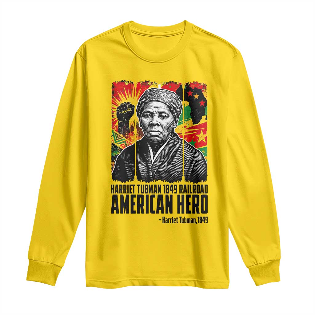 Harriet Tubman Black History Month Long Sleeve Shirt Underground Railroad American Hero History TS14 Daisy Print Your Wear