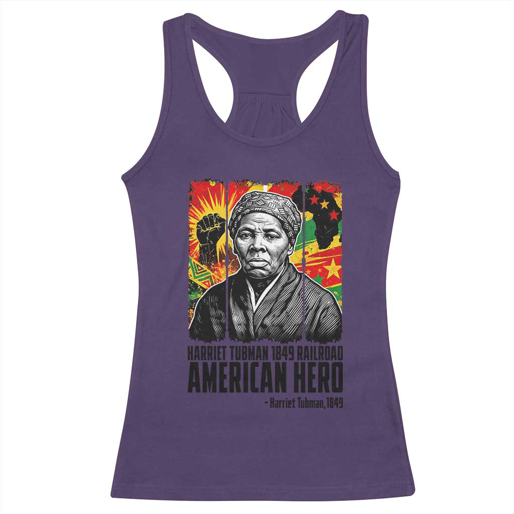 Harriet Tubman Black History Month Racerback Tank Top Underground Railroad American Hero History TS14 Purple Print Your Wear