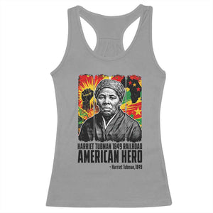 Harriet Tubman Black History Month Racerback Tank Top Underground Railroad American Hero History TS14 Sport Gray Print Your Wear