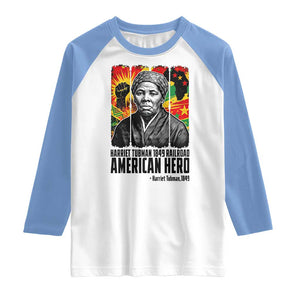 Harriet Tubman Black History Month Raglan Shirt Underground Railroad American Hero History TS14 White Carolina Blue Print Your Wear