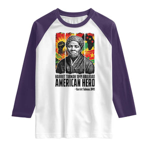 Harriet Tubman Black History Month Raglan Shirt Underground Railroad American Hero History TS14 White Purple Print Your Wear