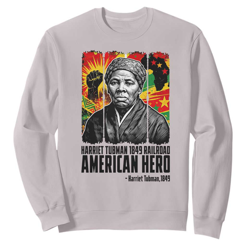 Harriet Tubman Black History Month Sweatshirt Underground Railroad American Hero History TS14 Ice Gray Print Your Wear