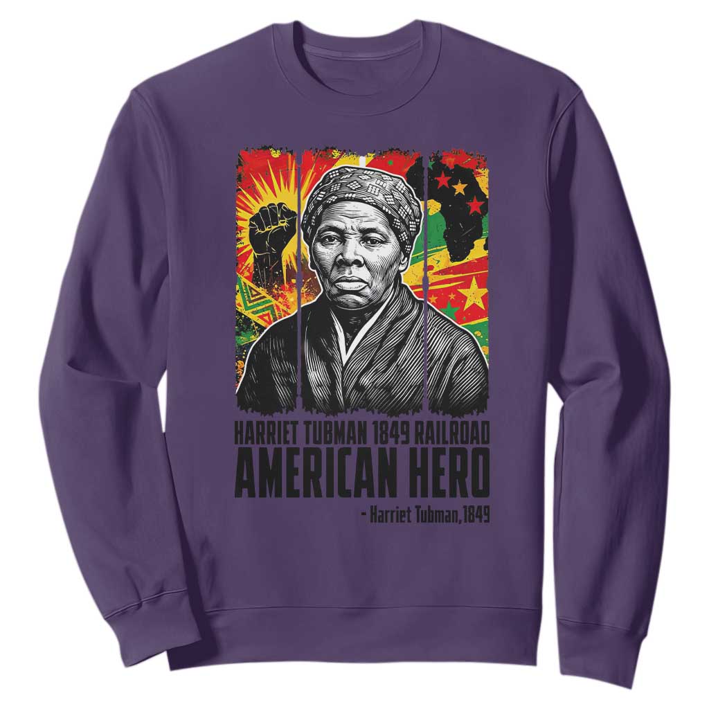 Harriet Tubman Black History Month Sweatshirt Underground Railroad American Hero History TS14 Purple Print Your Wear