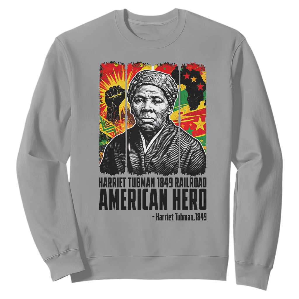 Harriet Tubman Black History Month Sweatshirt Underground Railroad American Hero History TS14 Sport Gray Print Your Wear