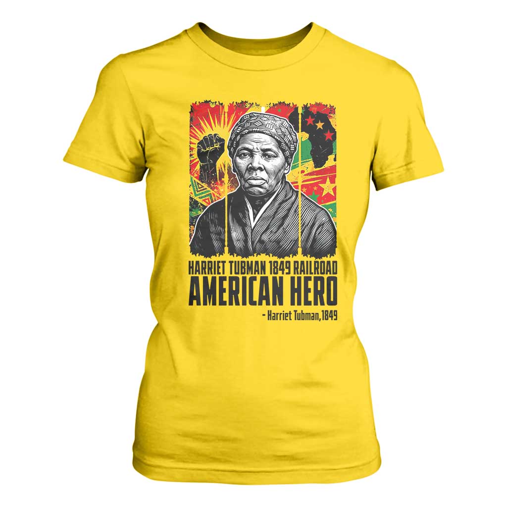 Harriet Tubman Black History Month T Shirt For Women Underground Railroad American Hero History TS14 Daisy Print Your Wear