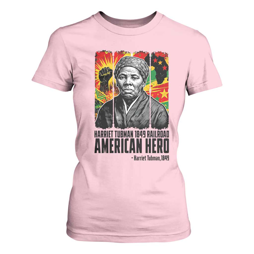 Harriet Tubman Black History Month T Shirt For Women Underground Railroad American Hero History TS14 Light Pink Print Your Wear