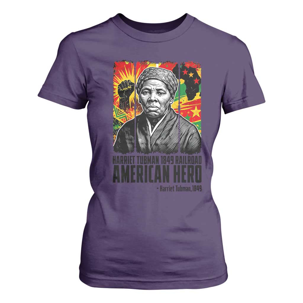 Harriet Tubman Black History Month T Shirt For Women Underground Railroad American Hero History TS14 Purple Print Your Wear