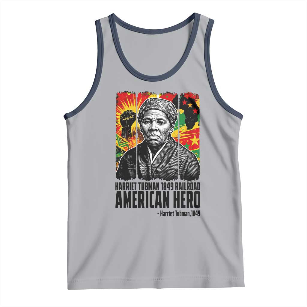 Harriet Tubman Black History Month Tank Top Underground Railroad American Hero History TS14 Athletic Heather Navy Print Your Wear