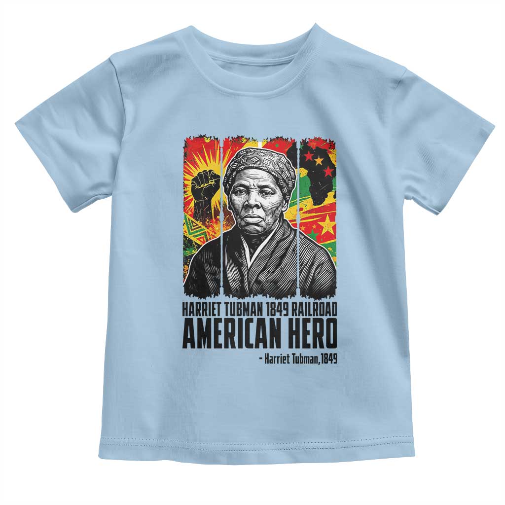 Harriet Tubman Black History Month Toddler T Shirt Underground Railroad American Hero History TS14 Light Blue Print Your Wear