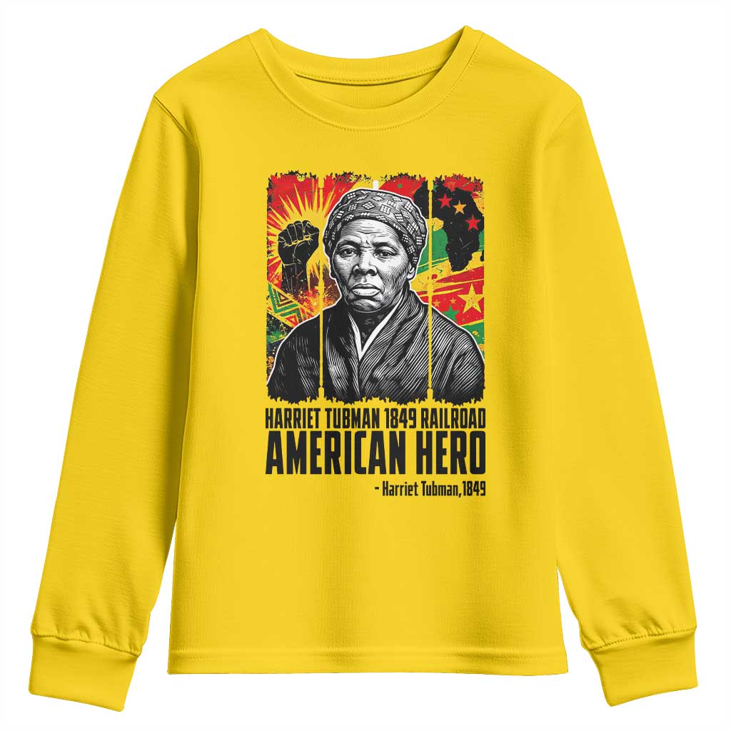 Harriet Tubman Black History Month Youth Sweatshirt Underground Railroad American Hero History TS14 Daisy Print Your Wear