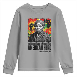 Harriet Tubman Black History Month Youth Sweatshirt Underground Railroad American Hero History TS14 Sport Gray Print Your Wear
