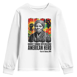 Harriet Tubman Black History Month Youth Sweatshirt Underground Railroad American Hero History TS14 White Print Your Wear