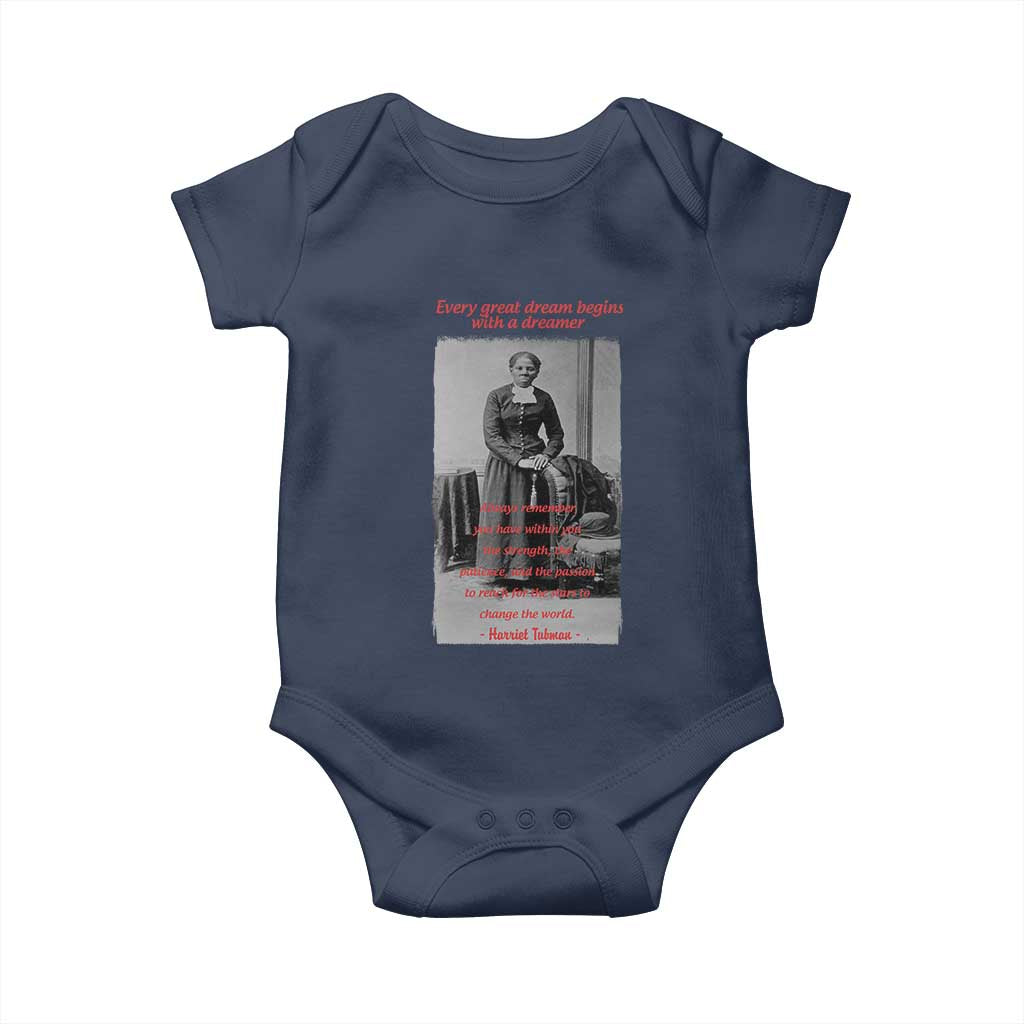 Harriet Tubman Baby Onesie Black History Month TS14 Navy Print Your Wear
