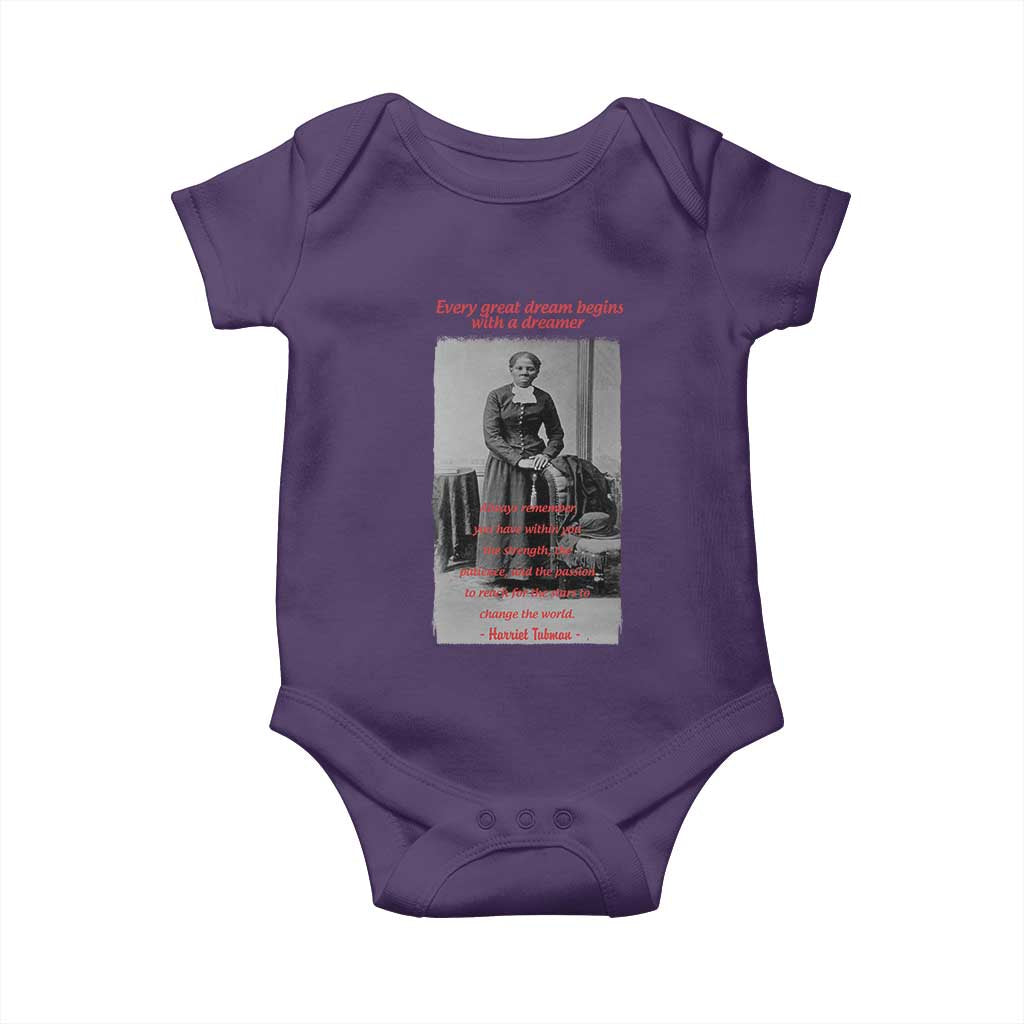 Harriet Tubman Baby Onesie Black History Month TS14 Purple Print Your Wear