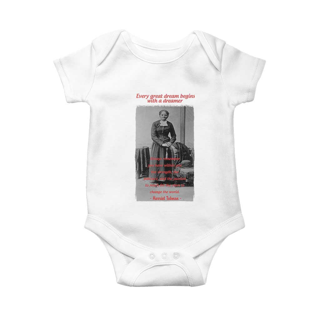 Harriet Tubman Baby Onesie Black History Month TS14 White Print Your Wear